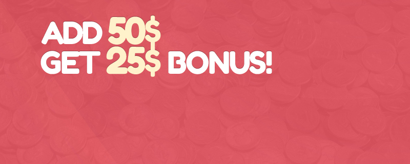 50% discount for all your purchases!